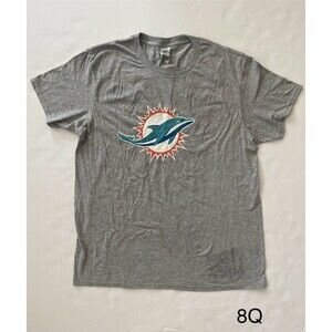 Miami Dolphins Fanatics Team Logo T-Shirt - Heather Gray #24 EL‎ TOXICO Large
